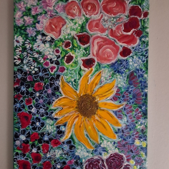 "Flower Power" 18in X24in Orignal ARTWORK Created By Me! - Picture 6 of 8